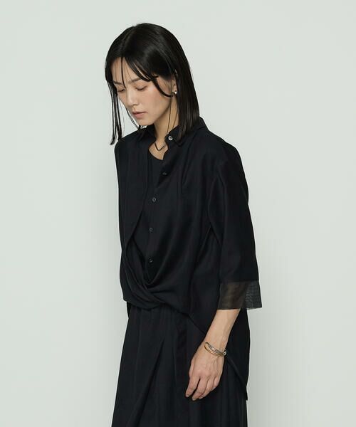 ポリスエード タンクトップ付きブラウス （シャツ・ブラウス