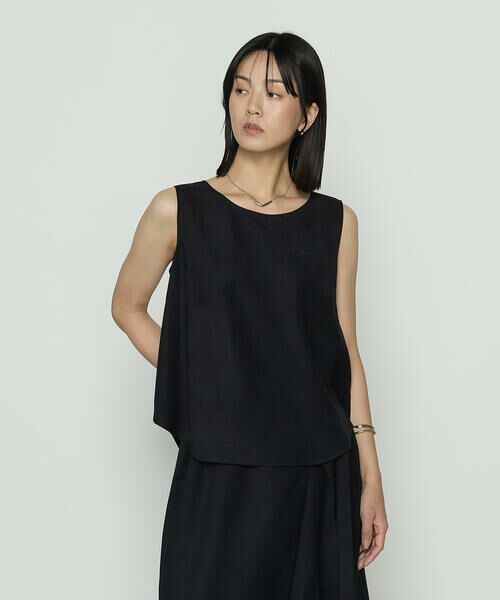 COMME CA PLATINUM / コムサ・プラチナ シャツ・ブラウス | ポリスエード タンクトップ付きブラウス | 詳細4