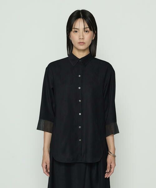 COMME CA PLATINUM / コムサ・プラチナ シャツ・ブラウス | ポリスエード タンクトップ付きブラウス | 詳細5