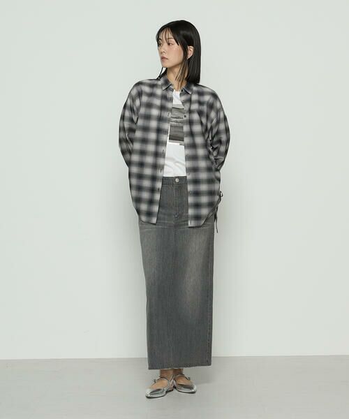 COMME CA PLATINUM / コムサ・プラチナ シャツ・ブラウス | シアーボイルチェック ドロストシアーシャツ | 詳細2