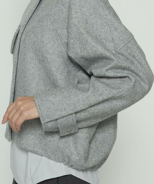 COMME CA PLATINUM / コムサ・プラチナ ブルゾン | やわらかメルトン スタンドカラーブルゾン | 詳細10