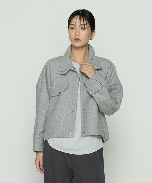 COMME CA PLATINUM / コムサ・プラチナ ブルゾン | やわらかメルトン スタンドカラーブルゾン | 詳細2