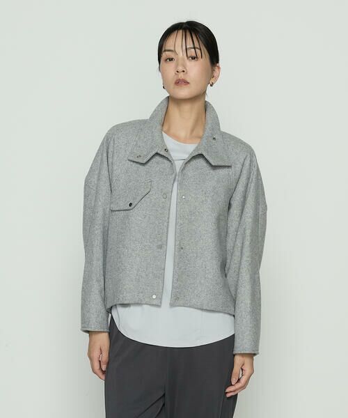 COMME CA PLATINUM / コムサ・プラチナ ブルゾン | やわらかメルトン スタンドカラーブルゾン | 詳細3