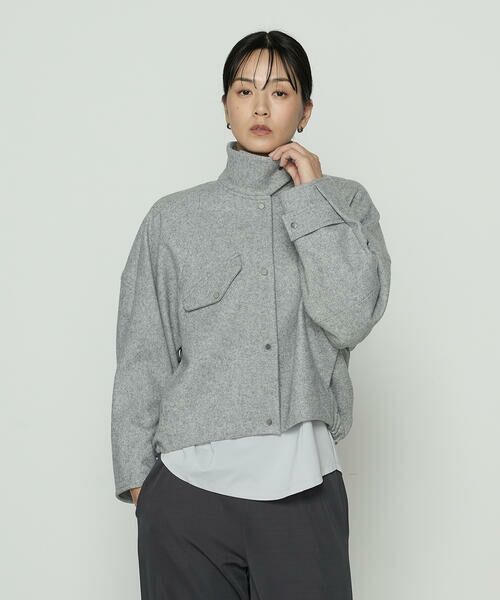 COMME CA PLATINUM / コムサ・プラチナ ブルゾン | やわらかメルトン スタンドカラーブルゾン | 詳細4