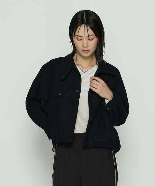 COMME CA PLATINUM / コムサ・プラチナ ブルゾン | やわらかメルトン スタンドカラーブルゾン | 詳細15