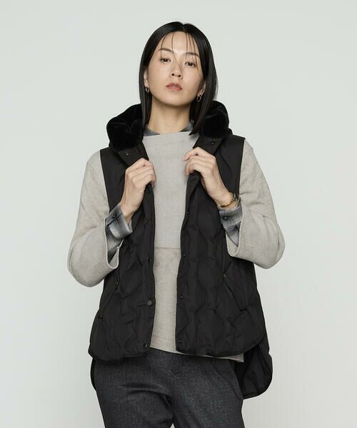 COMME CA PLATINUM / コムサ・プラチナ その他アウター | フーデッド ダウンジレ | 詳細5