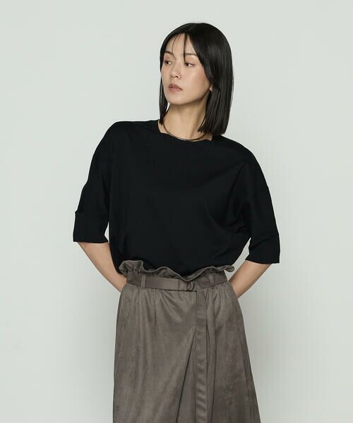 COMME CA PLATINUM / コムサ・プラチナ カットソー | リヨセル天竺 ゆったりニットソー | 詳細11
