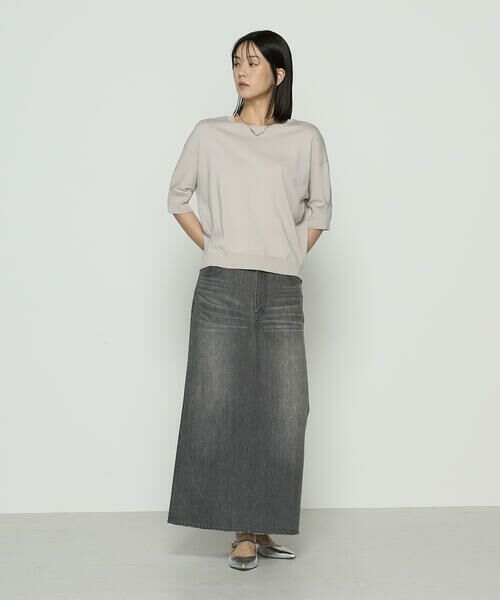 COMME CA PLATINUM / コムサ・プラチナ カットソー | リヨセル天竺 ゆったりニットソー | 詳細13