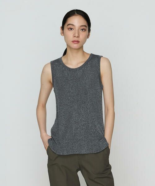 COMME CA PLATINUM / コムサ・プラチナ カットソー | ラメテレコ タンクトップ | 詳細12