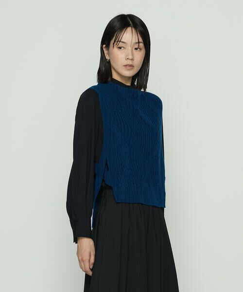 COMME CA PLATINUM / コムサ・プラチナ ベスト | マシュマロブークレー ニットベスト | 詳細18