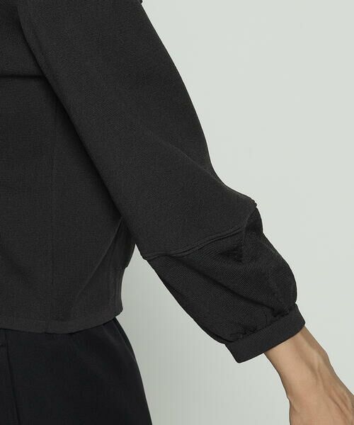 COMME CA PLATINUM / コムサ・プラチナ ノーカラージャケット | ブライトストレッチヤーン ミラノリブショートジャケット | 詳細9