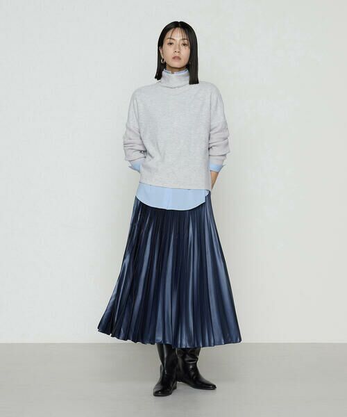 COMME CA PLATINUM / コムサ・プラチナ カットソー | ウールブークレー  ボトルネックプルオーバー | 詳細2