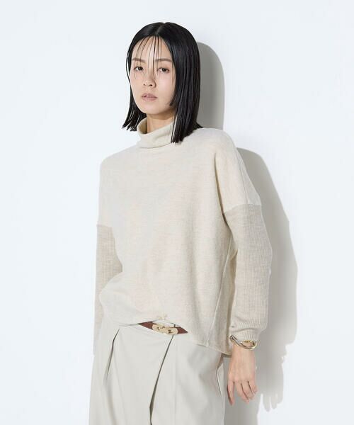 COMME CA PLATINUM / コムサ・プラチナ カットソー | ウールブークレー  ボトルネックプルオーバー | 詳細16