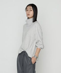 COMME CA PLATINUM / コムサ・プラチナ カットソー | ウールブークレー スヌード付きプルオーバー