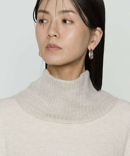 COMME CA PLATINUM / コムサ・プラチナ カットソー | ウールブークレー スヌード付きプルオーバー | 詳細12