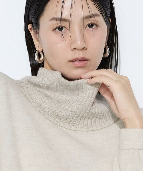 COMME CA PLATINUM / コムサ・プラチナ カットソー | ウールブークレー スヌード付きプルオーバー | 詳細19