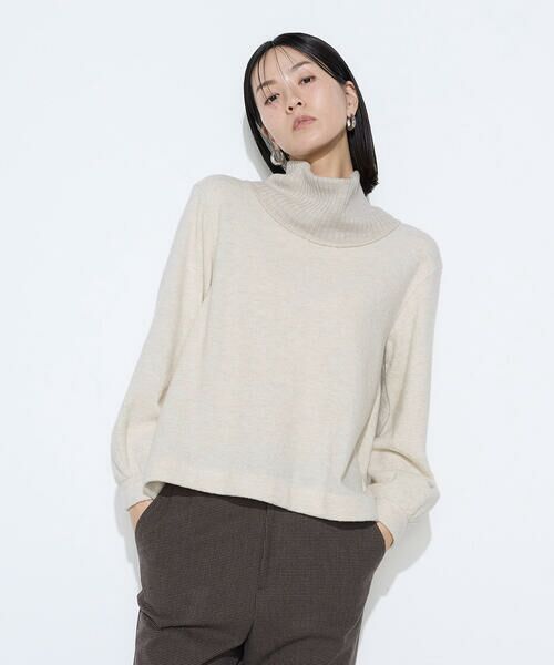 COMME CA PLATINUM / コムサ・プラチナ カットソー | ウールブークレー スヌード付きプルオーバー | 詳細21