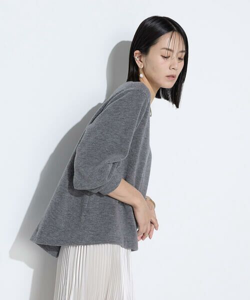 COMME CA PLATINUM / コムサ・プラチナ カットソー | ウールブークレー スヌード付きプルオーバー | 詳細30