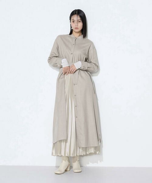 COMME CA PLATINUM / コムサ・プラチナ ロング・マキシ丈スカート | サテンチンツ コンビネーションプリーツスカート | 詳細7