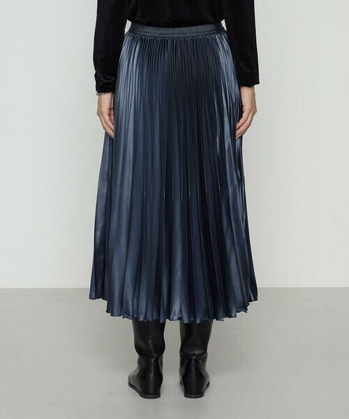 COMME CA PLATINUM / コムサ・プラチナ ロング・マキシ丈スカート | サテンチンツ コンビネーションプリーツスカート | 詳細27