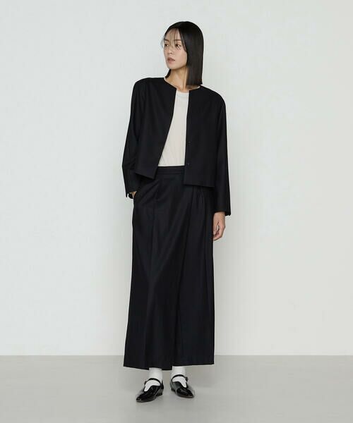 COMME CA PLATINUM / コムサ・プラチナ セットアップ | 【セットアップ対応】ストレッチフラノノーカラージャケット | 詳細2