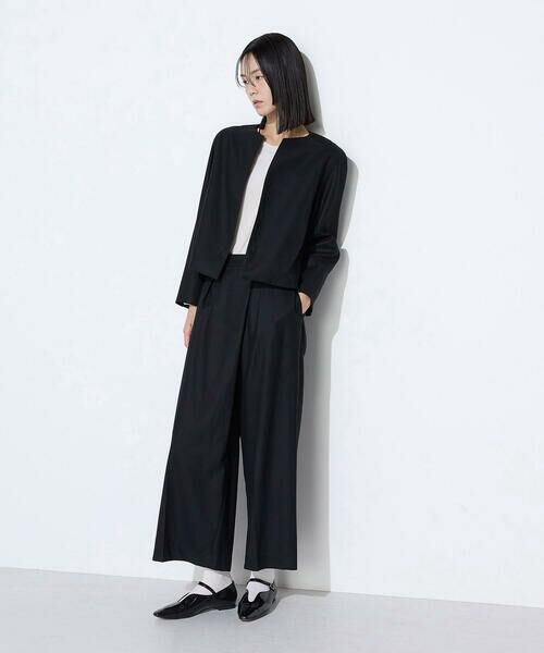 COMME CA PLATINUM / コムサ・プラチナ セットアップ | 【セットアップ対応】ストレッチフラノノーカラージャケット | 詳細7