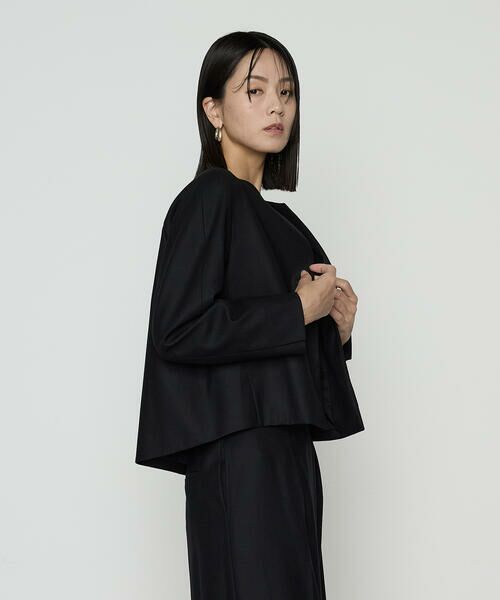 COMME CA PLATINUM / コムサ・プラチナ セットアップ | 【セットアップ対応】ストレッチフラノノーカラージャケット | 詳細5