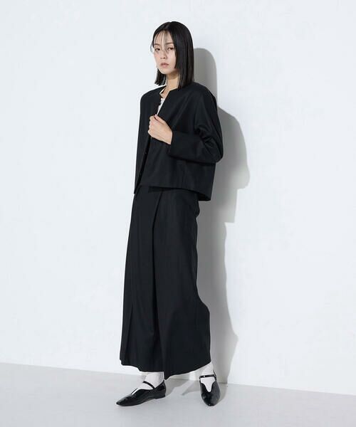 COMME CA PLATINUM / コムサ・プラチナ セットアップ | 【セットアップ対応】ストレッチフラノ アシンメトリータックワイドパンツ | 詳細4