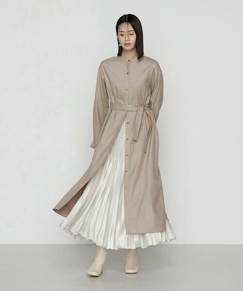 COMME CA PLATINUM / コムサ・プラチナ ロング・マキシ丈ワンピース | ストレッチウールサキソニー ドレス | 詳細20