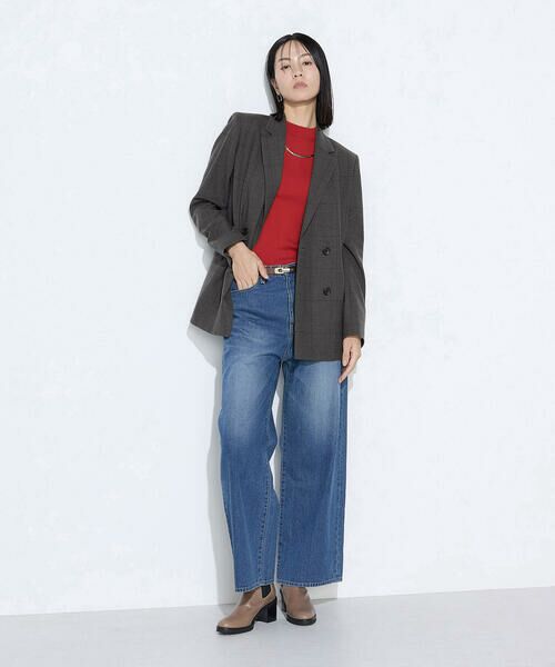 COMME CA PLATINUM / コムサ・プラチナ テーラードジャケット | トリアセウールフラノウィンドペン ダブルジャケット | 詳細14