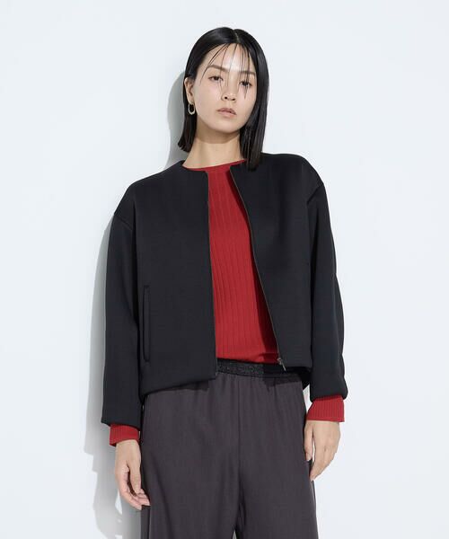 COMME CA PLATINUM / コムサ・プラチナ ブルゾン | ダブルエアーダンボール ノーカラーブルゾン | 詳細18