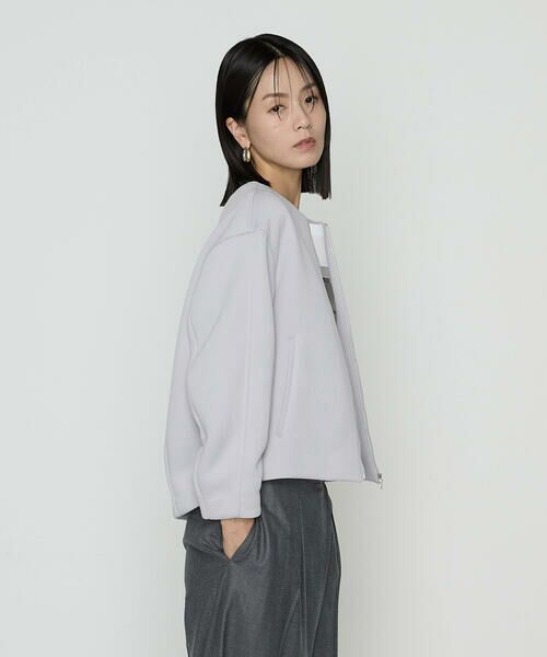 COMME CA PLATINUM / コムサ・プラチナ ブルゾン | ダブルエアーダンボール ノーカラーブルゾン | 詳細23