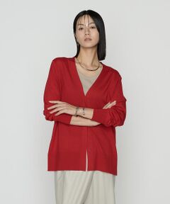 COMME CA PLATINUM / コムサ・プラチナ カーディガン・ボレロ | ウール梳毛 Vネックカーディガン