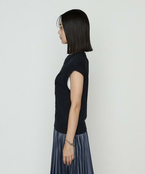 COMME CA PLATINUM / コムサ・プラチナ ニット・セーター | コットンポリエステルリリヤーン ニットベスト | 詳細7