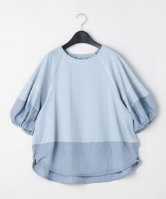 COMME CA PLATINUM / コムサ・プラチナ カットソー | バーズアイ バルーンTシャツ