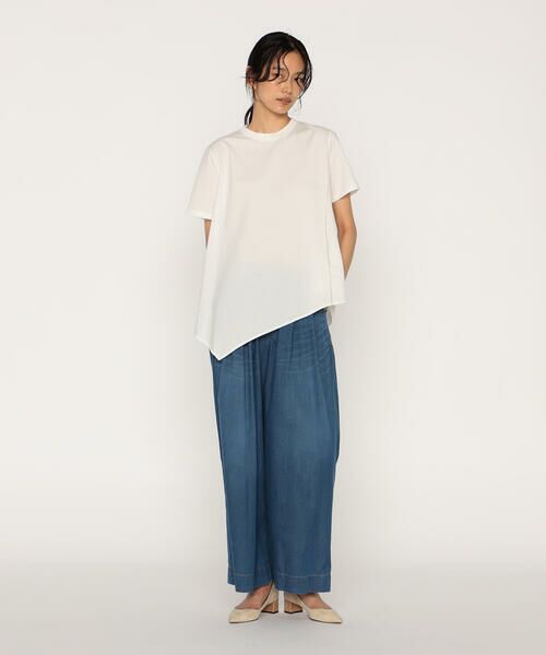 COMME CA PLATINUM / コムサ・プラチナ カットソー | バーズアイ アシンメトリーデザインTシャツ | 詳細2