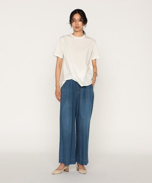 COMME CA PLATINUM / コムサ・プラチナ カットソー | バーズアイ アシンメトリーデザインTシャツ | 詳細3