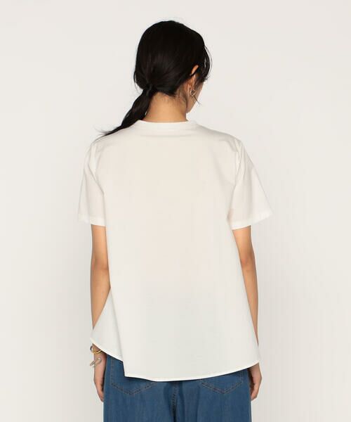 COMME CA PLATINUM / コムサ・プラチナ カットソー | バーズアイ アシンメトリーデザインTシャツ | 詳細9