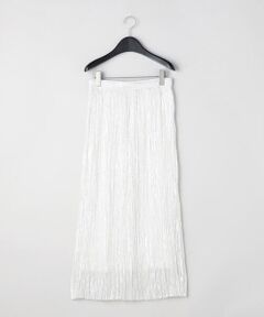 COMME CA PLATINUM / コムサ・プラチナ ロング・マキシ丈スカート | シルク×ポリエステル ラメシフォンスカート