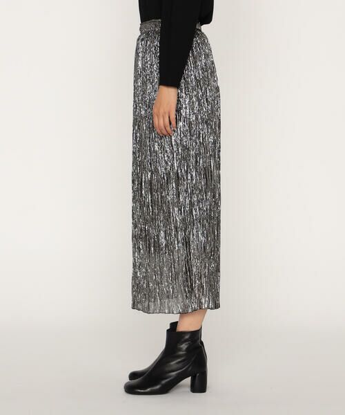 COMME CA PLATINUM / コムサ・プラチナ ロング・マキシ丈スカート | シルク×ポリエステル ラメシフォンスカート | 詳細6