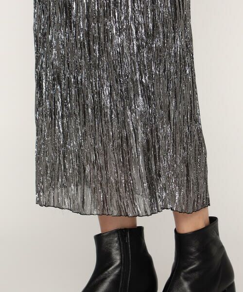 COMME CA PLATINUM / コムサ・プラチナ ロング・マキシ丈スカート | シルク×ポリエステル ラメシフォンスカート | 詳細10