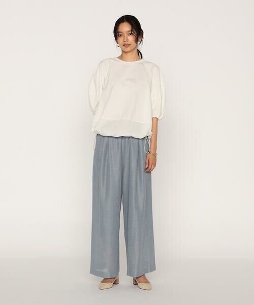 COMME CA PLATINUM / コムサ・プラチナ その他パンツ | リネンライクからみ織り ワイドパンツ | 詳細2