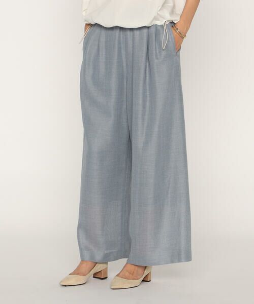COMME CA PLATINUM / コムサ・プラチナ その他パンツ | リネンライクからみ織り ワイドパンツ | 詳細5