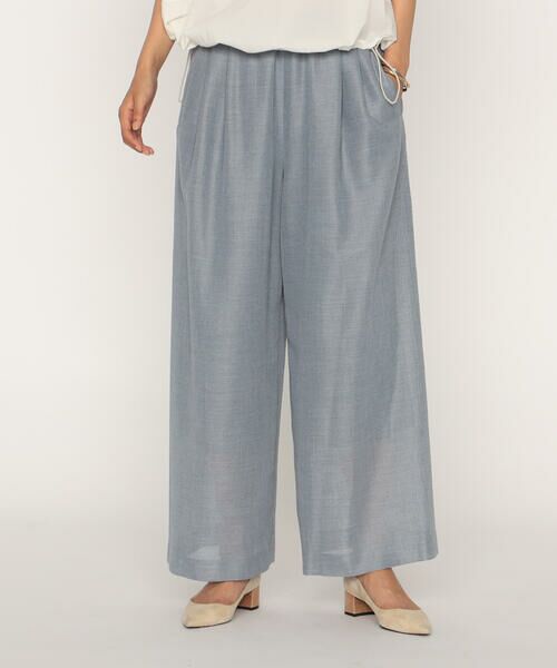 COMME CA PLATINUM / コムサ・プラチナ その他パンツ | リネンライクからみ織り ワイドパンツ | 詳細6