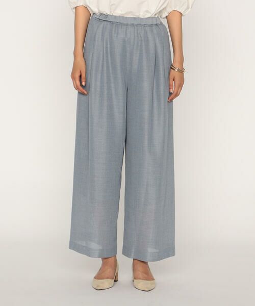 COMME CA PLATINUM / コムサ・プラチナ その他パンツ | リネンライクからみ織り ワイドパンツ | 詳細7