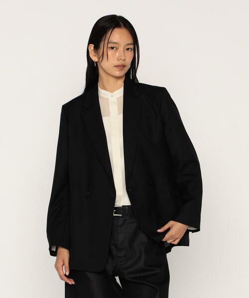 COMME CA PLATINUM / コムサ・プラチナ テーラードジャケット | ウールギャバジン ダブルブレストジャケット | 詳細12