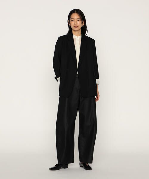 COMME CA PLATINUM / コムサ・プラチナ テーラードジャケット | ウールギャバジン ダブルブレストジャケット | 詳細2