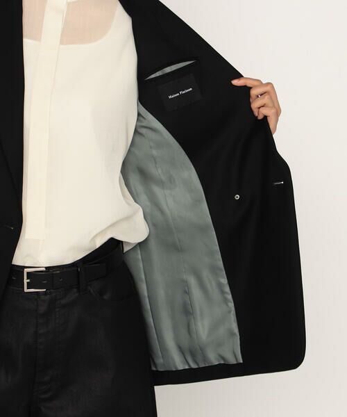 COMME CA PLATINUM / コムサ・プラチナ テーラードジャケット | ウールギャバジン ダブルブレストジャケット | 詳細23