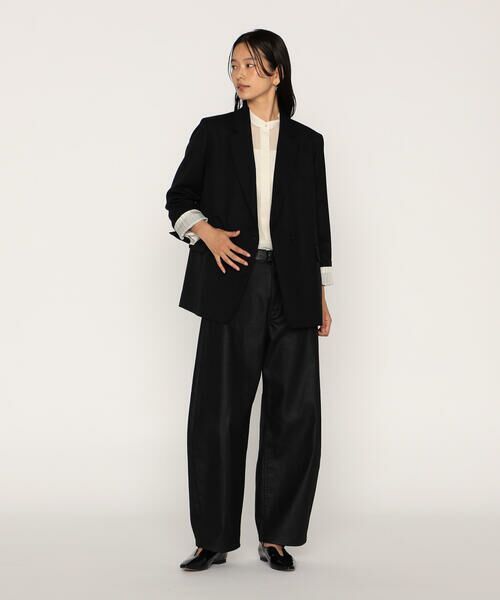COMME CA PLATINUM / コムサ・プラチナ テーラードジャケット | ウールギャバジン ダブルブレストジャケット | 詳細3