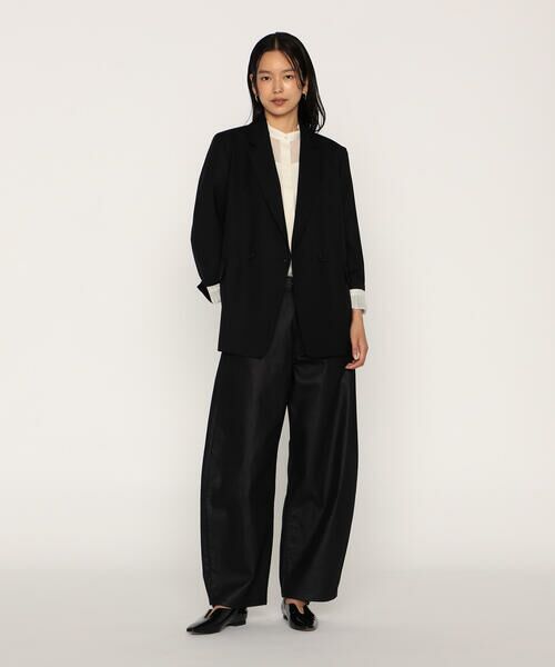 COMME CA PLATINUM / コムサ・プラチナ テーラードジャケット | ウールギャバジン ダブルブレストジャケット | 詳細4